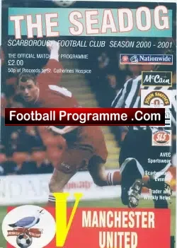 Scarborough v Manchester United 2000 - Man Utd - football programme