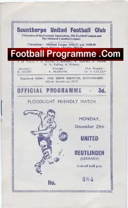 Scunthorpe United v Reutligen 1958 v Germans
