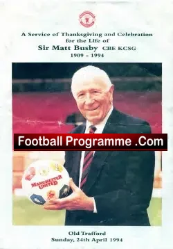 Sir Matt Busby Thanks Giving Service 1994 – Old Trafford