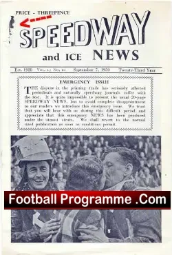 Speedway ICE News – Emergency Issue 1950
