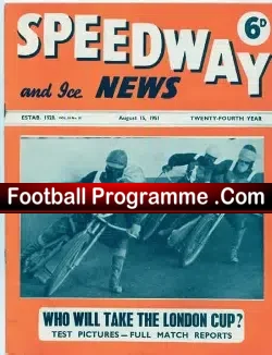 Speedway News Magazine 1951