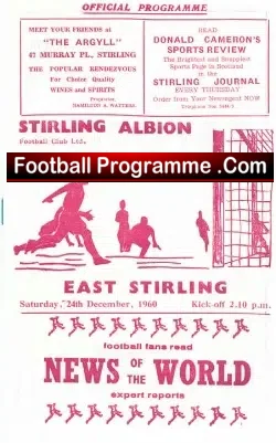 Stirling Albion v East Stirlingshire 1960
