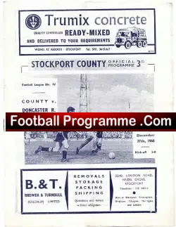 Stockport County v Doncaster Rovers 1960