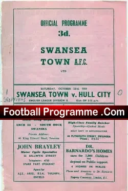 Swansea Town v Hull City 1961