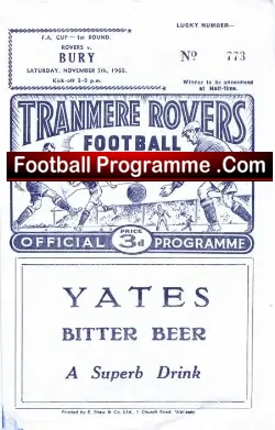 Tranmere Rovers v Bury 1960