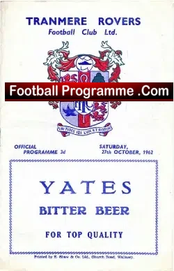Tranmere Rovers v Winsford United 1962