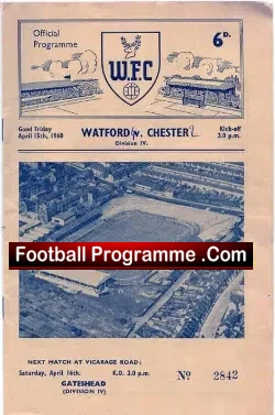 Watford v Chester 1960