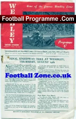 Wembley speedway v Harringay 1947