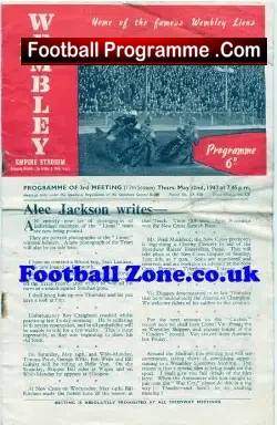 Wembley speedway v Harringay 1947