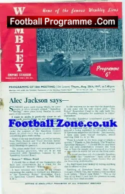 Wembley speedway v Harringay 1947