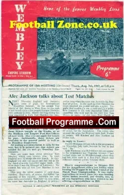 Wembley speedway v Wimbledon 1947
