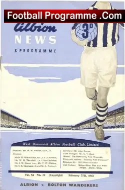 West Bromwich Albion v Bolton Wanderers 1961