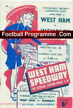 West Ham Speedway v Wembley 1947 – Semi Final