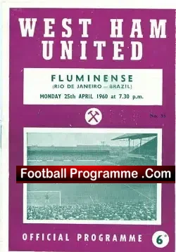 West Ham United v Fluminense 1960 – Brazil Team
