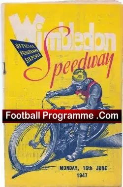 Wimbledon Speedway v New Cross 1947