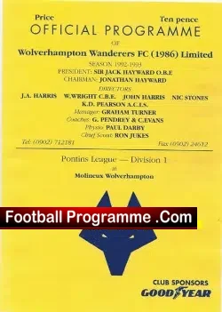 Wolves Wolverhampton v Manchester United 1993 – Reserves