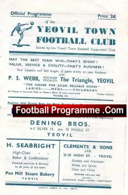 Yeovil Town v Dartford 1947