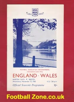 England v Wales 1963 - U23 Match at Ashton Gate