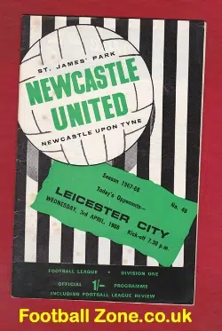 Newcastle United v Leicester City 1968