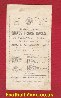 Lincoln Grasstrack Motor Cycle Races 1940's