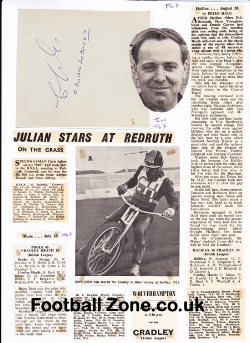 Cradley Heath Speedway Chris Julian Signed Sheet + News 1967