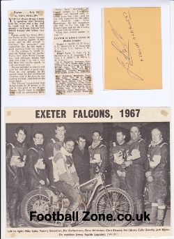Exeter Speedway Jimmy Squibb Signed Sheet + News 1960s