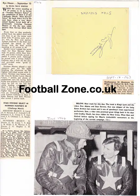 West Ham Speedway Bengt Jansson Signed Sheet + News 1960s