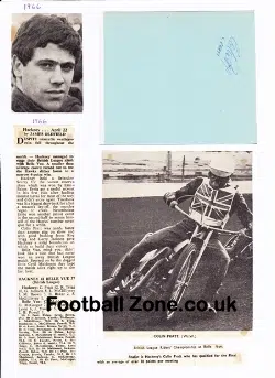 Hackney Speedway Colin Pratt Signed Sheet + News 1960s