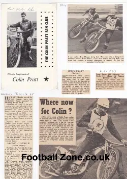 Hackney Speedway Colin Pratt Signed Sheet + News 1960s
