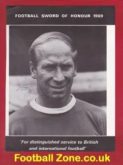 Manchester United Bobby Charlton Hand Signed Picture 1960s