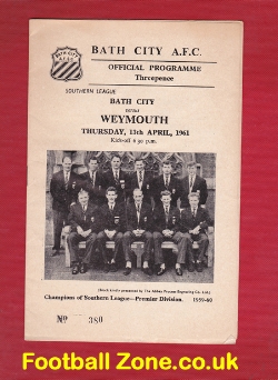 Bath City v Weymouth 1961
