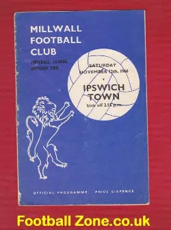 Millwall v Ipswich Town 1966
