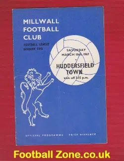 Millwall v Huddersfield Town 1967