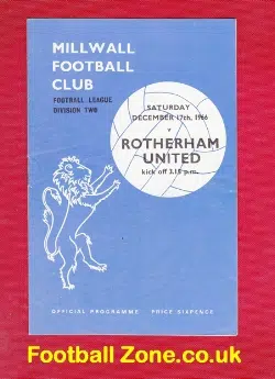 Millwall v Rotherham United 1966