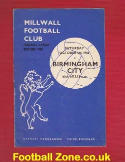 Millwall v Birmingham City 1966