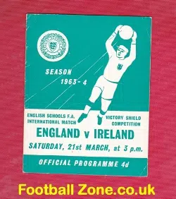 England v Ireland 1964 - Schoolboys at Reading