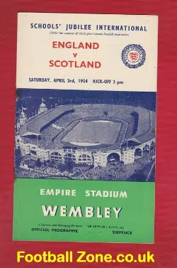 England v Scotland 1954 - Schoolboys At Wembley