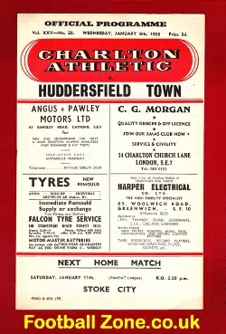 Charlton Athletic v Huddersfield Town 1958