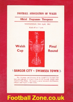 Bangor City v Swansea Town 1961 – Wales Cup Final