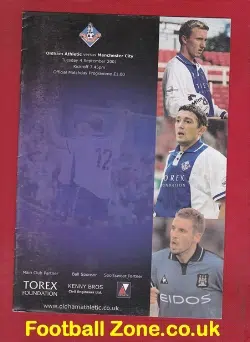 Oldham Athletic v Manchester City 2001 - Friendly Match