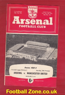 Arsenal v Manchester United 1959
