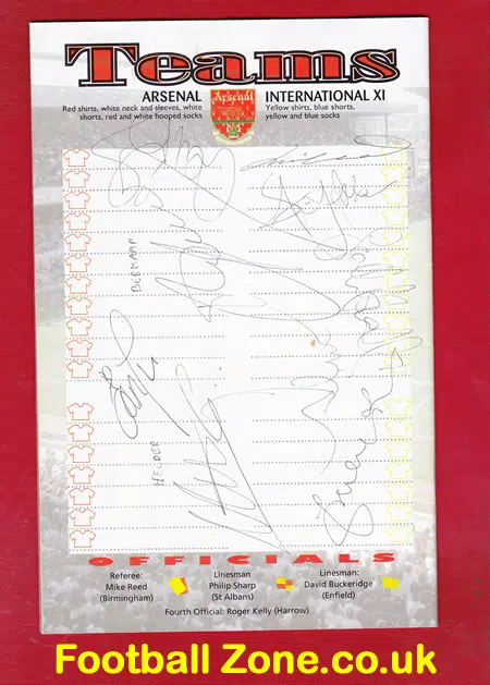 Paul Merson Testimonial 1996 - Signed Gazza + Hoddle + Merson EX