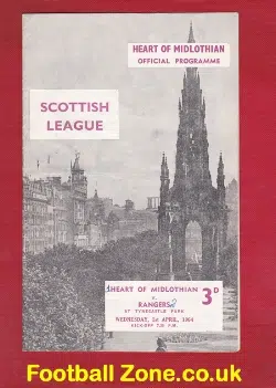 Heart Of Midlothian v Glasgow Rangers 1964