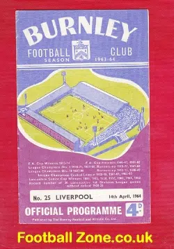 Burnley v Liverpool 1964