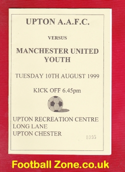 Upton Ahletic v Manchester United 1999 – Youth Match