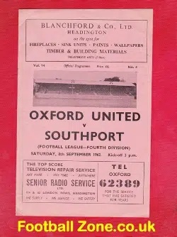 Oxford United v Southport 1962