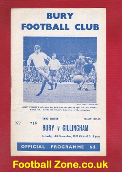 Bury v Gillingham 1967