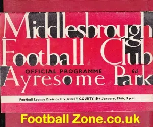 Middlesbrough v Derby County 1966