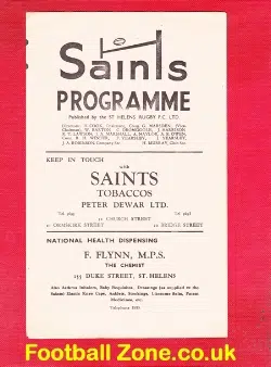 St Helens Rugby v Huddersfield 1952