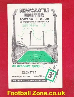 Newcastle United v Halmstad 1959 - Sweden